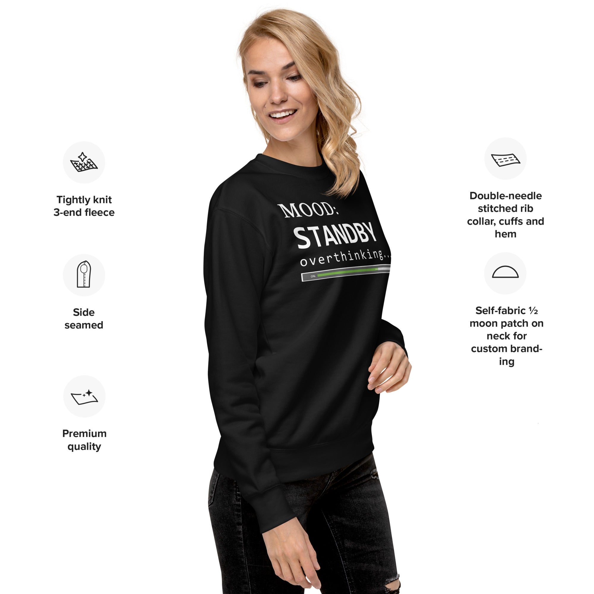 Status: Overthinking in White - My Mood Gear