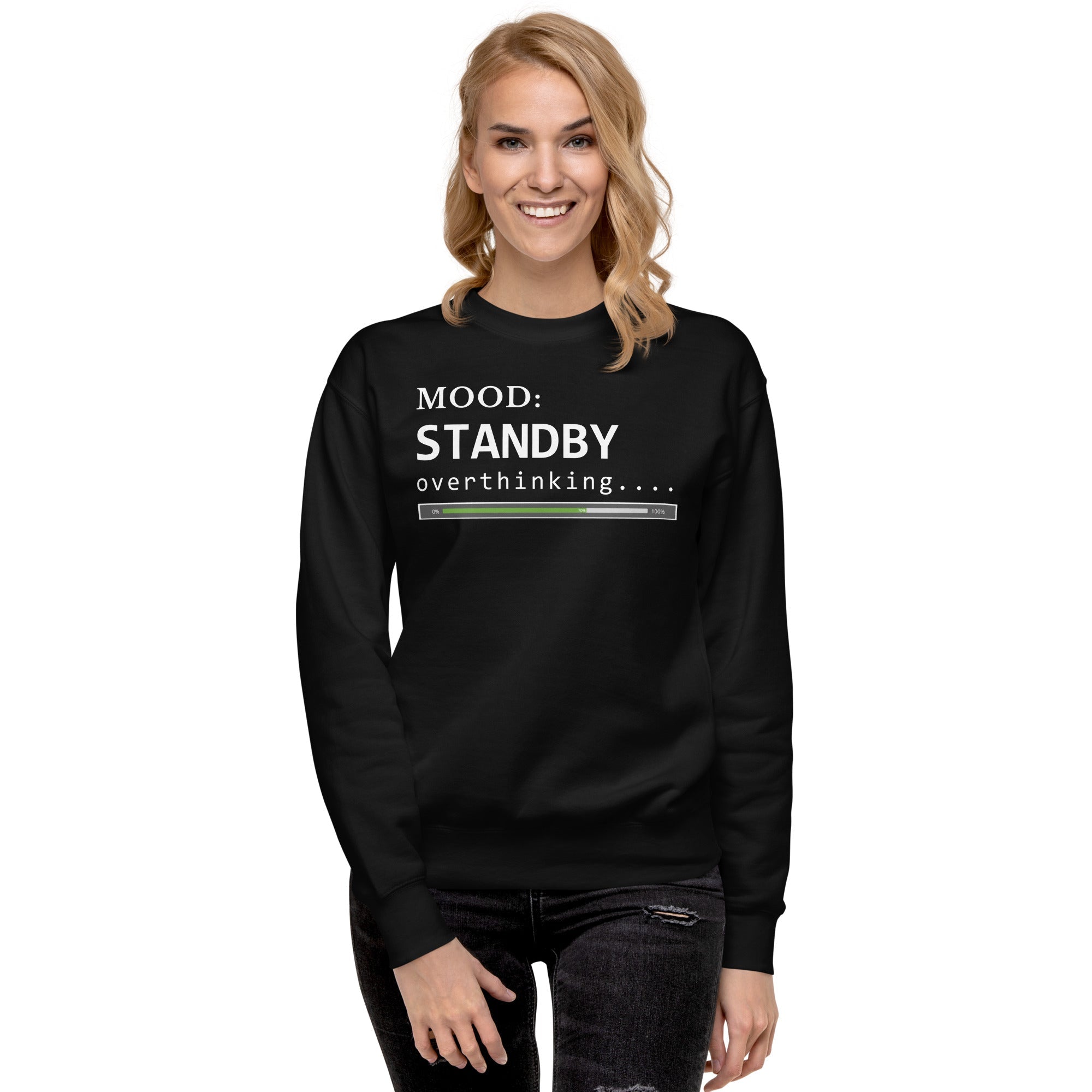 Status: Overthinking in White - My Mood Gear