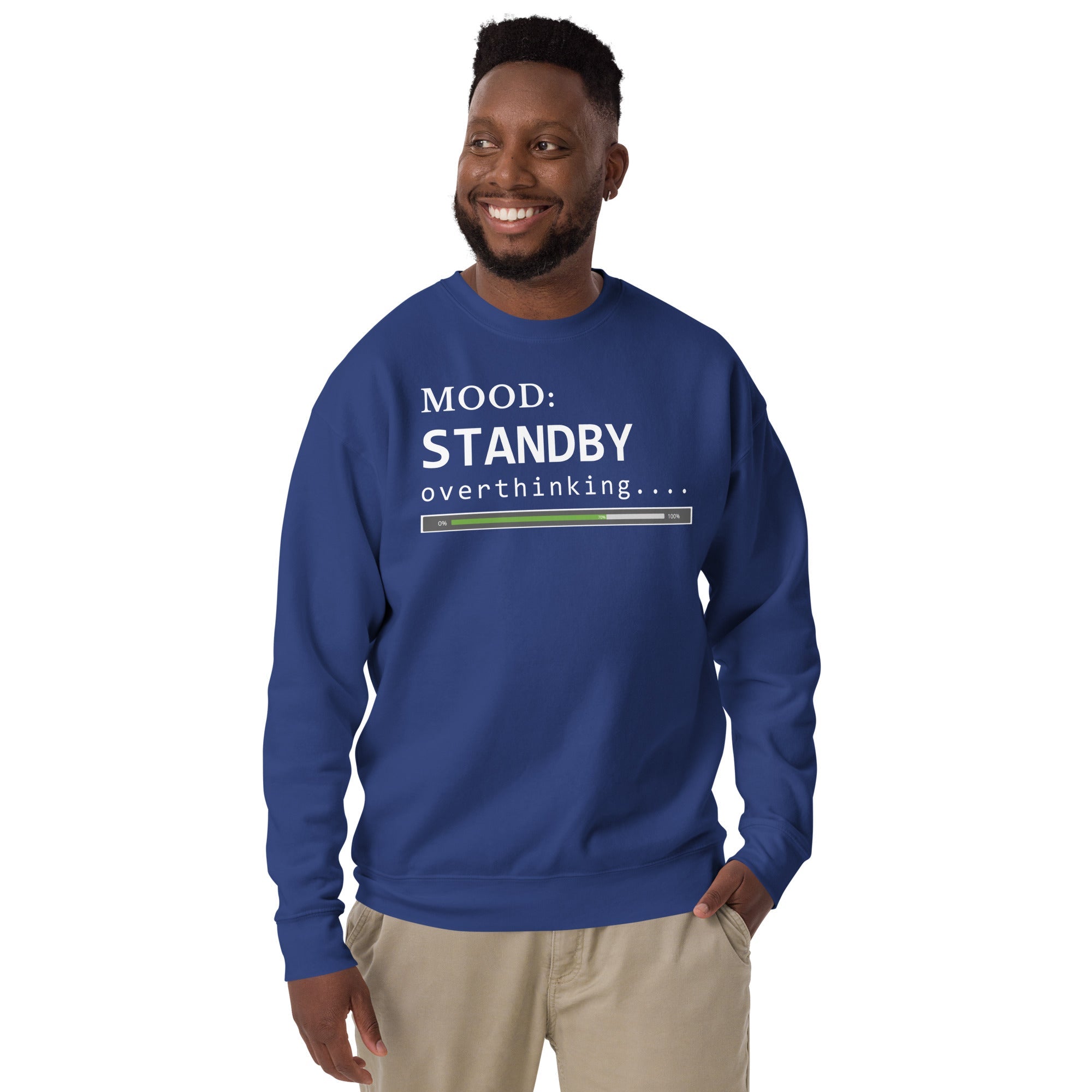 Status: Overthinking in White - My Mood Gear