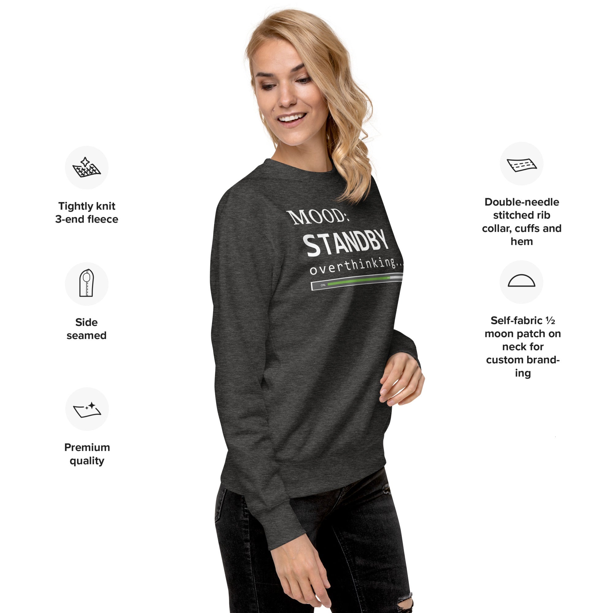 Status: Overthinking in White - My Mood Gear